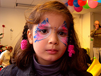 Maquillage de noël pour enfant-papillon