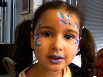 maquillage de noël pour enfants gouttes d'eau